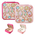 Diamond Image Printed Square Leather Jewelry Box