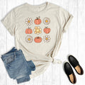 Retro Fall Pumpkin Flowers Graphic Tees