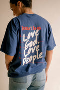 Love God Love People Tee- Classic Blue | Christian Tee