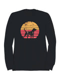 Retro Sunset Dog Silhouette Men's Sweatshirt