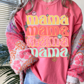 Preppy Retro Mama Comfort Color Graphic Tee