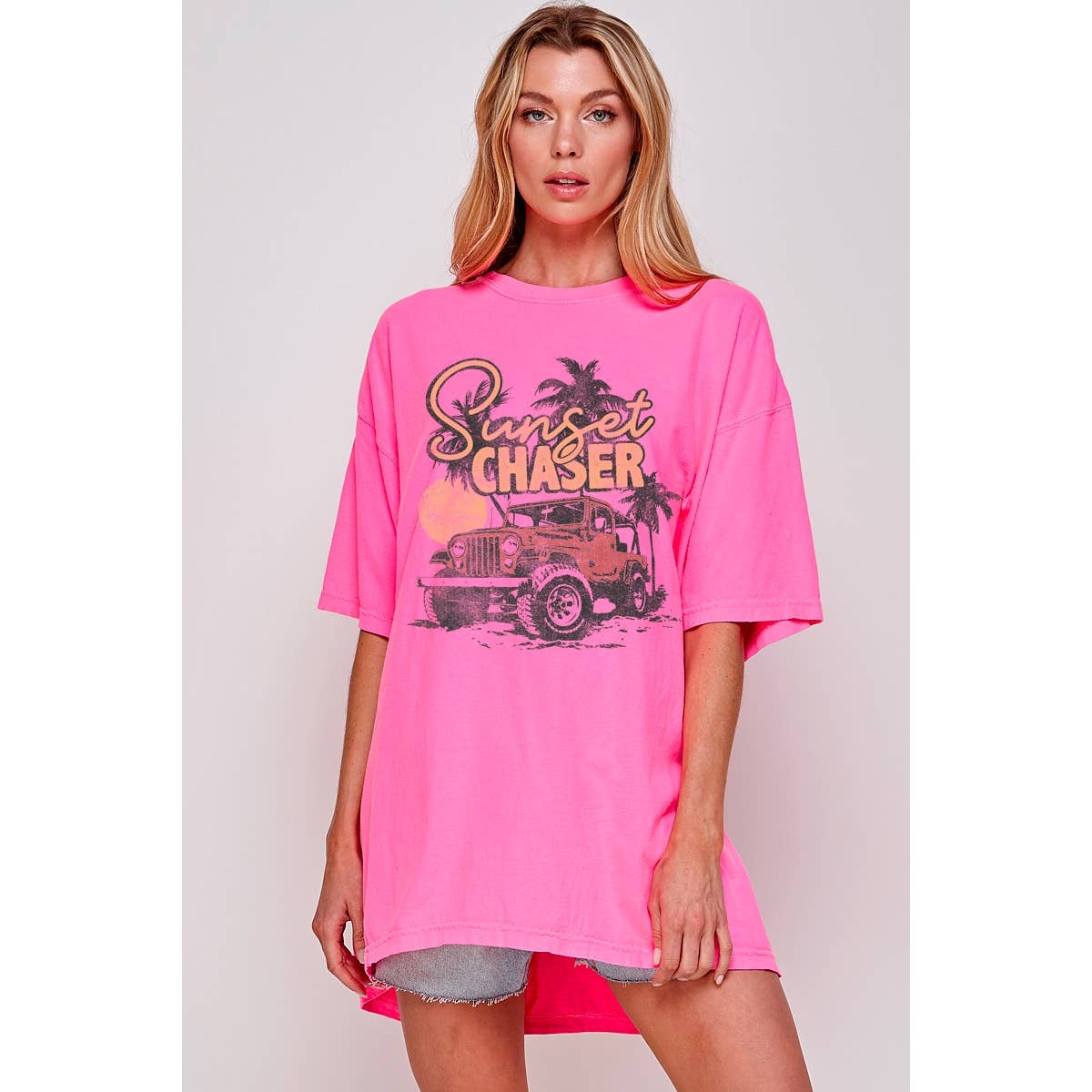 Sunset Chaser Vintage Graphic Oversized Tee