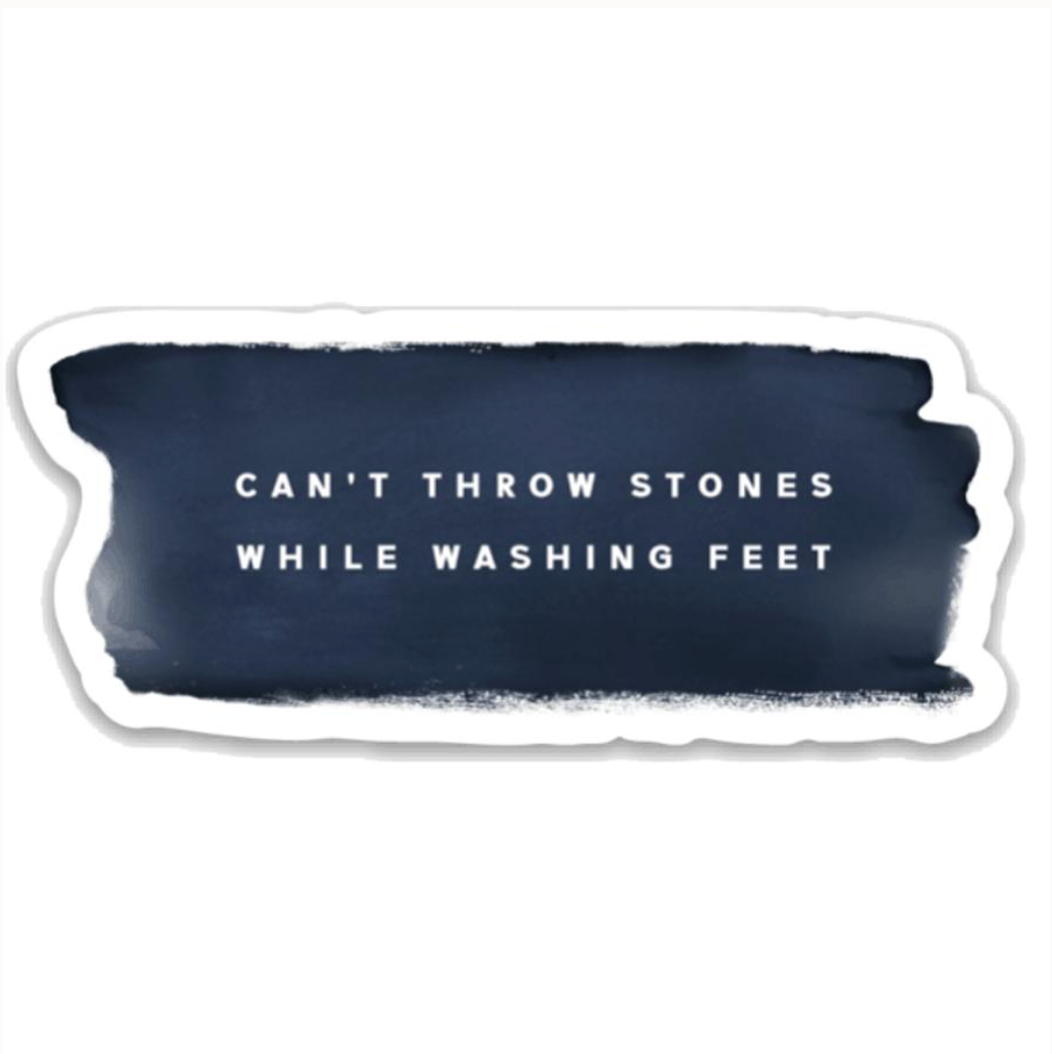 Can't Throw Stones Sticker | Christian Sticker Gift