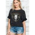 Mid West Wild West Cowboy Oversize Mineral Wash T