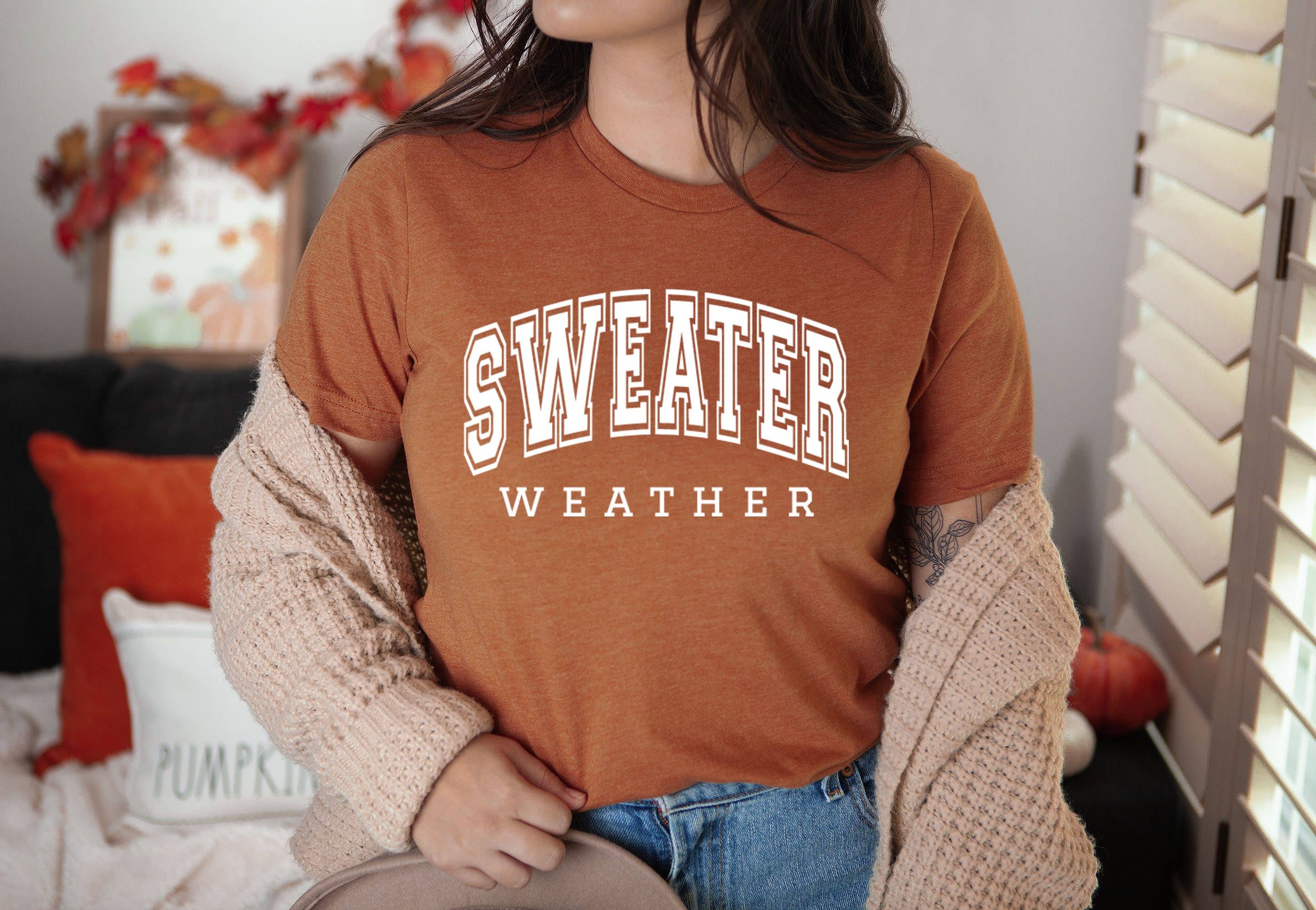 Sweater Weather College Tee | Cute Fall Shirts