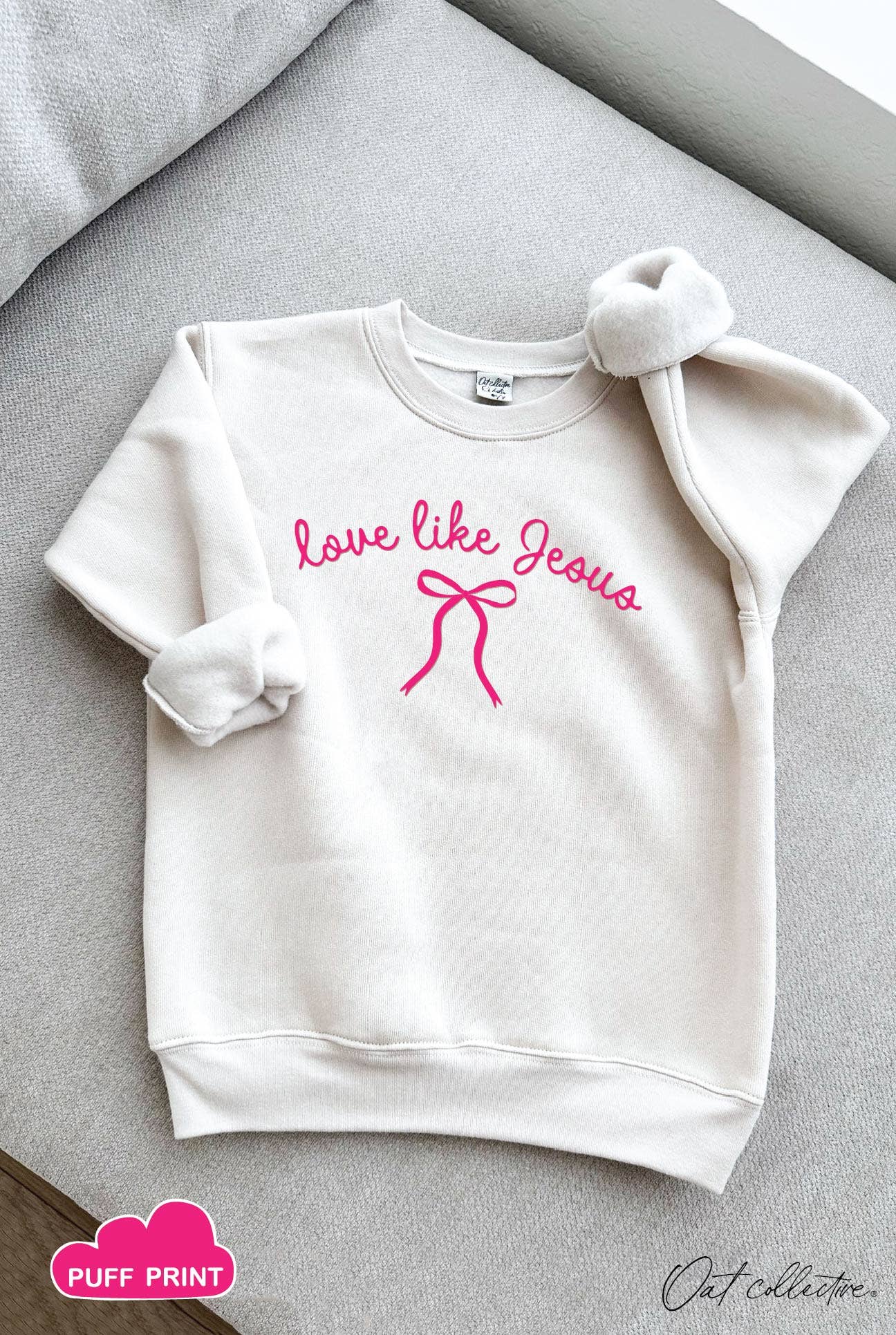 Love Like Jesus Puff Youth Unisex Graphic Sweatshirt