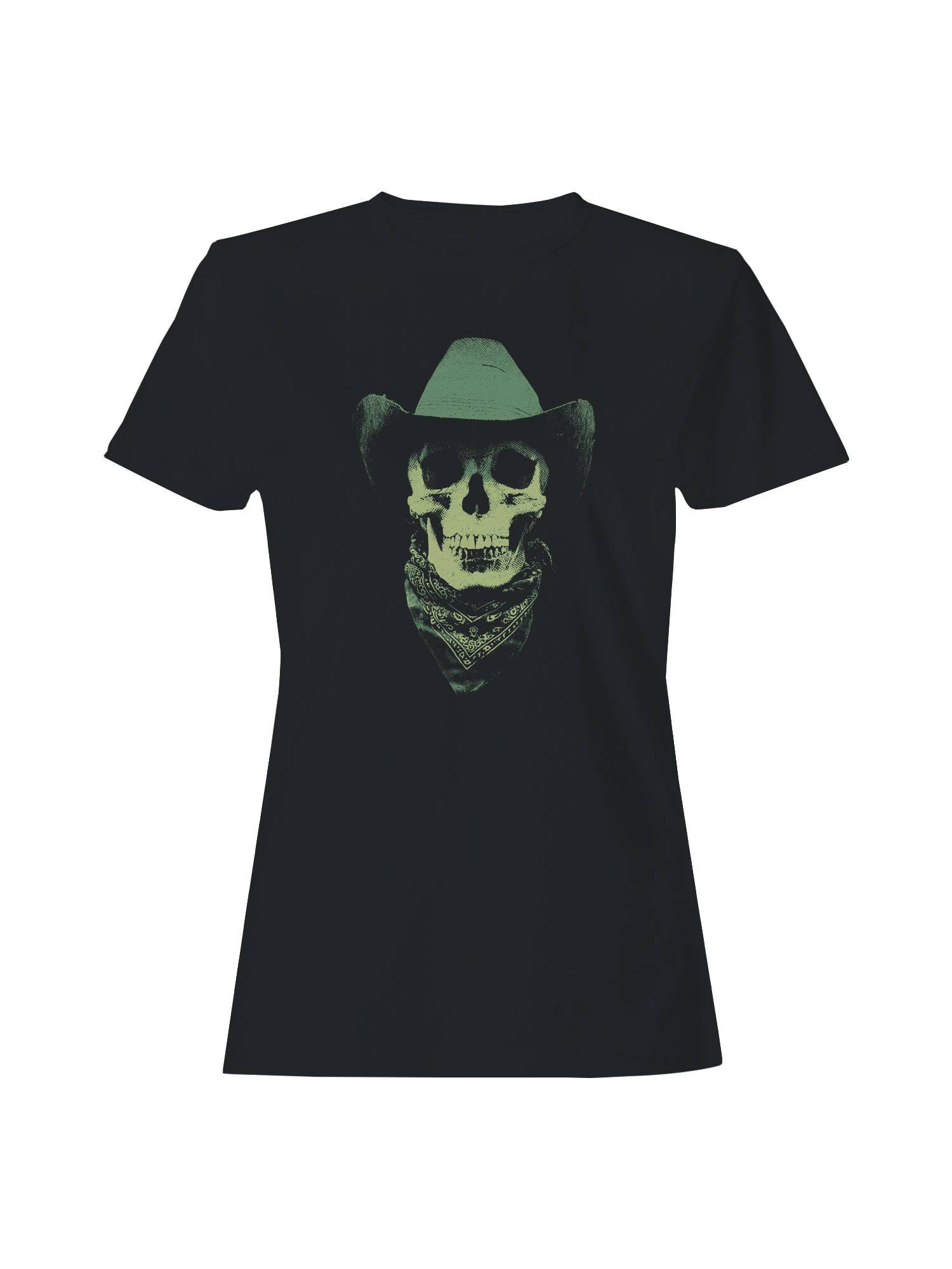 Cowboy Skull Bandana Design Women's T-Shirt