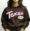 Texas 1845 Puff Ink Dark Brown Sweatshirt
