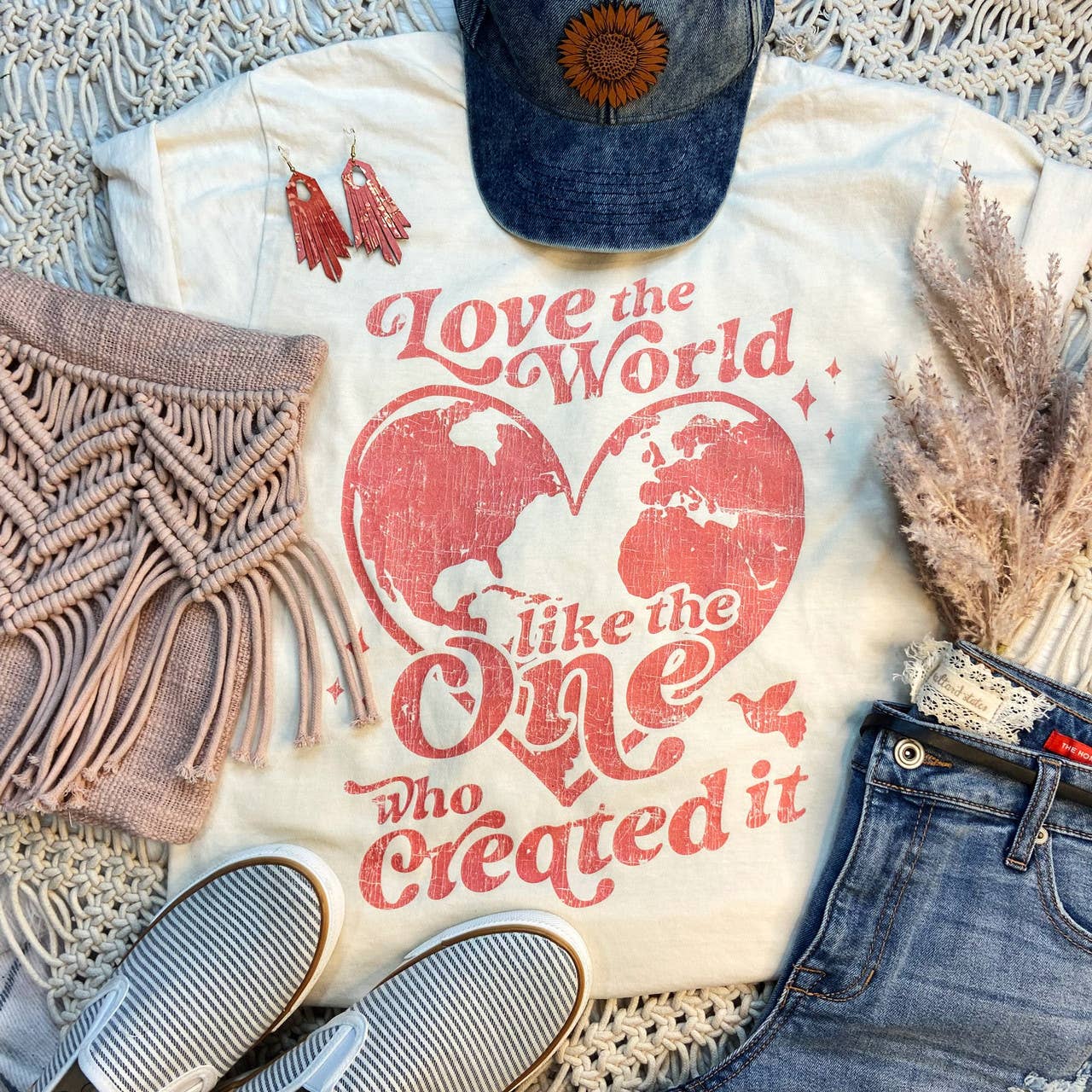 Love the World Like the One Who Created It Everyday Soft Cream Tee