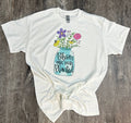 Bloom Where You Are Planted On White Tee