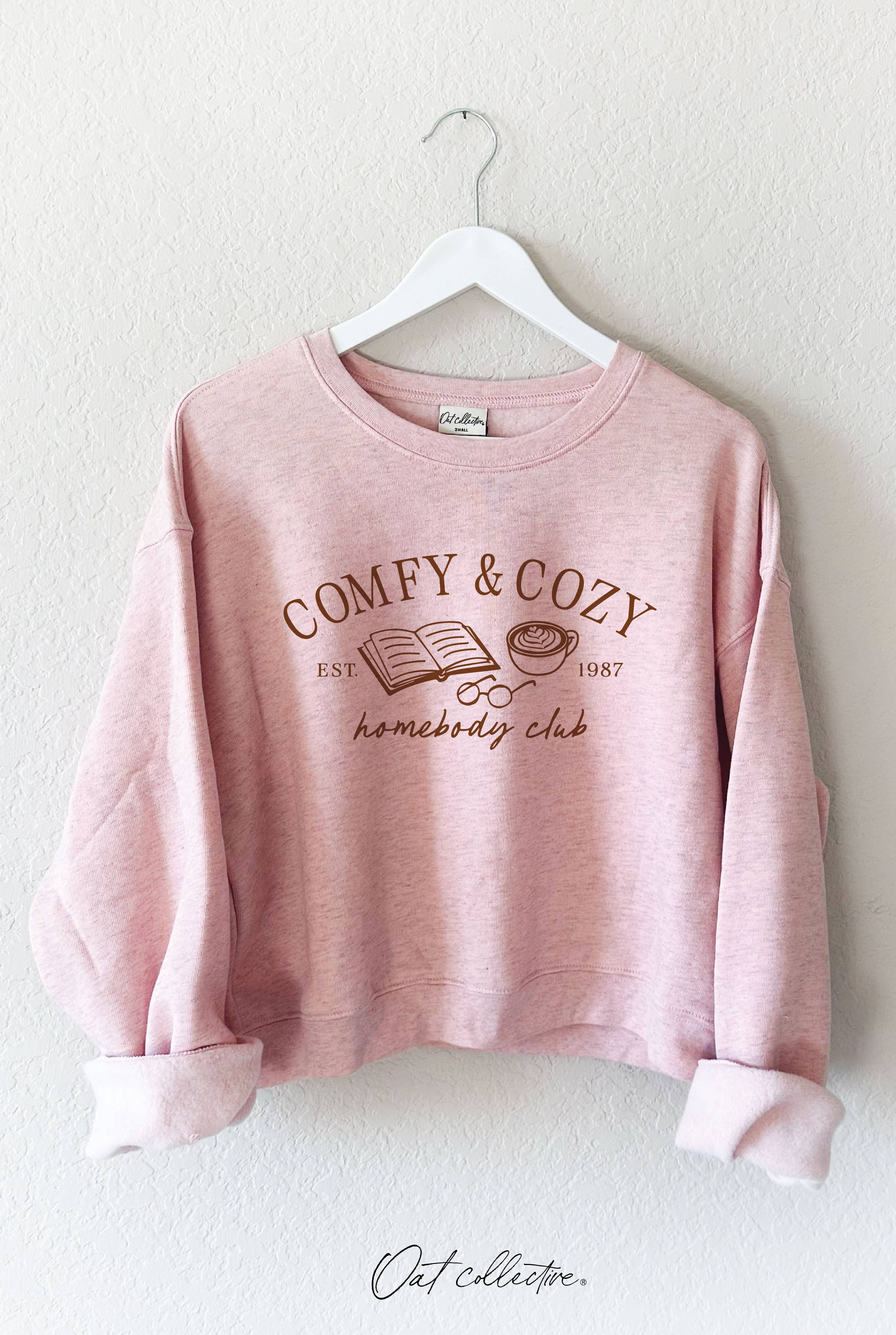 Comfy and Cozy Homebody Club Mid Graphic Sweatshirt