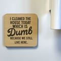 I Cleaned the House Today Magnet/Drink Coaster