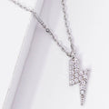Cz Gold-Dipped Light Bolt Necklace
