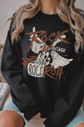 Rock and Roll Vintage Graphic Brushed Sweatshirts