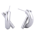 14K Gold-Dipped Crisscross Post Earrings