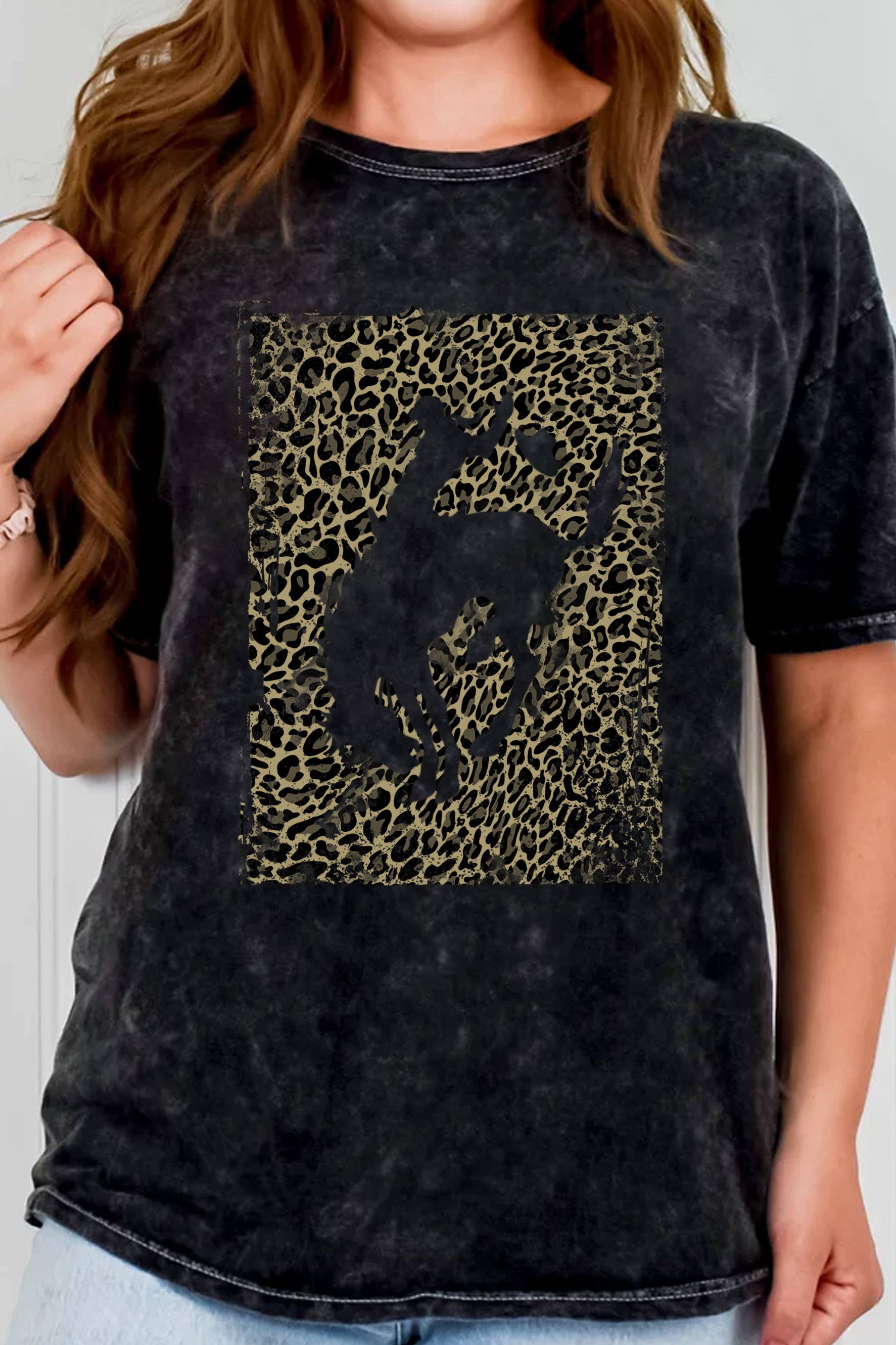 Leopard Cowboy Mineral Graphic Tshirts