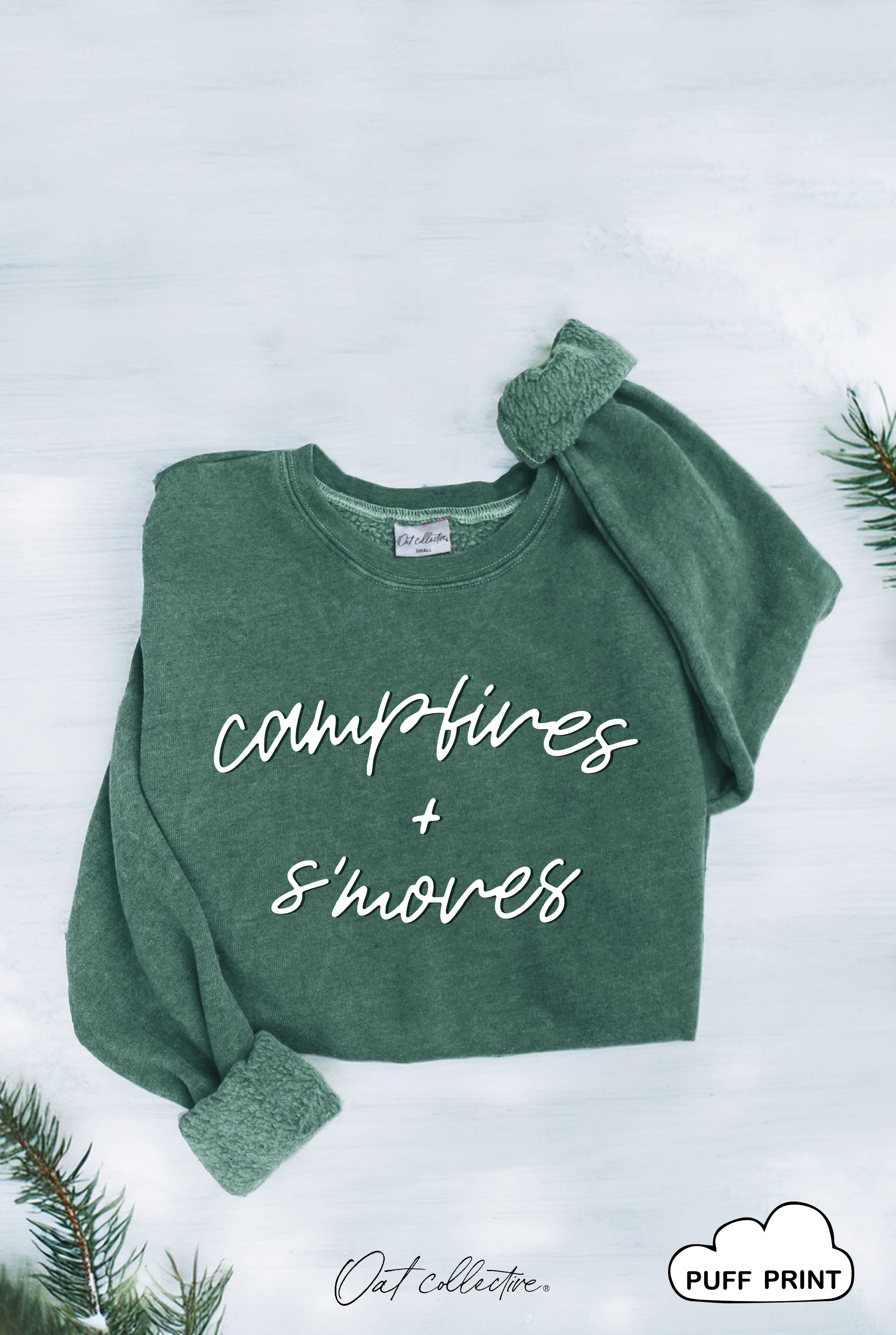 Campfires and S'mores Mineral Graphic Sweatshirt