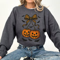 Pumpkin Coquette, Bow, Halloween, Costume, Fall Sweatshirt