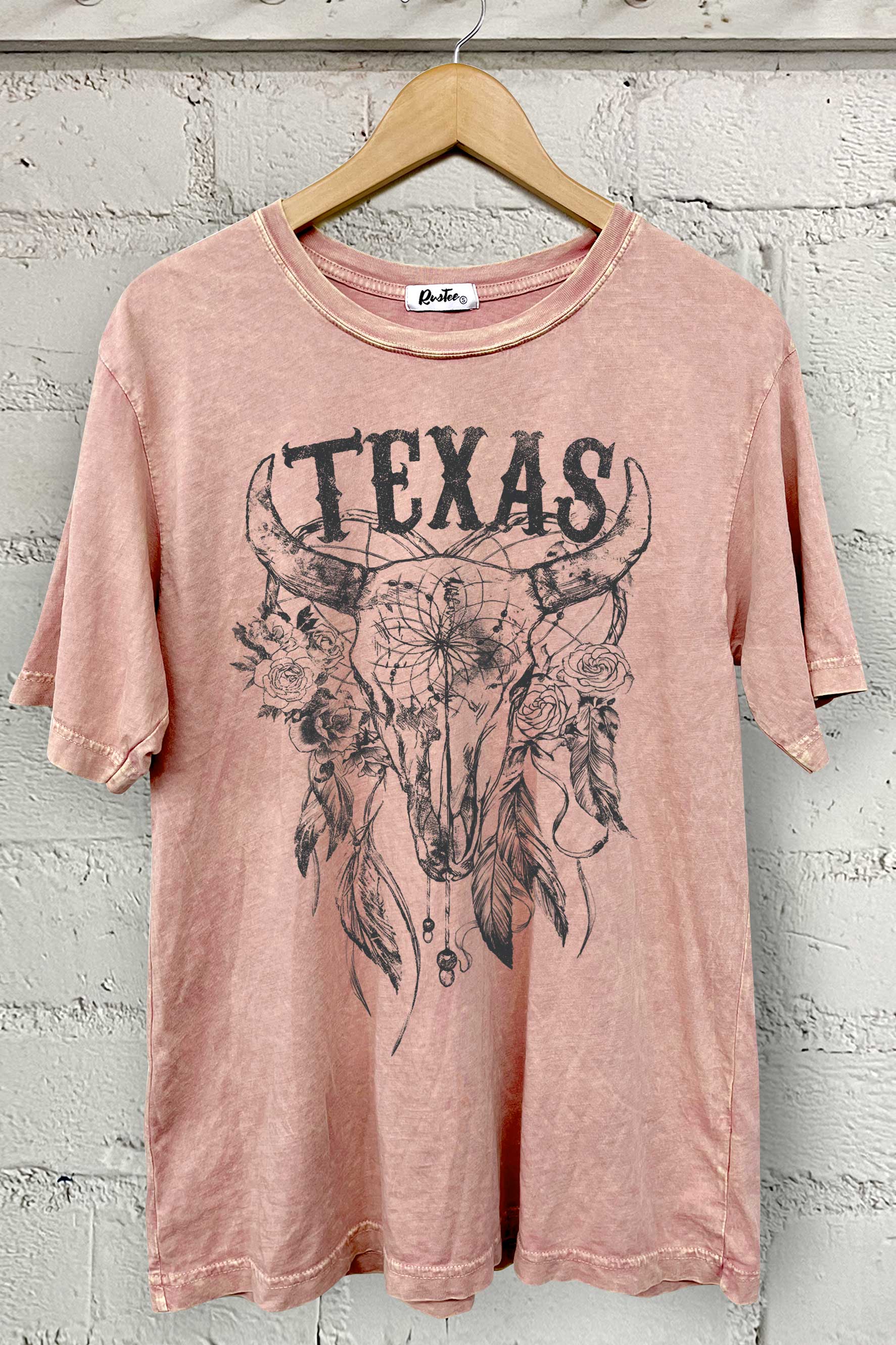 Texas Bull Skull Graphic Oversized Tshirts