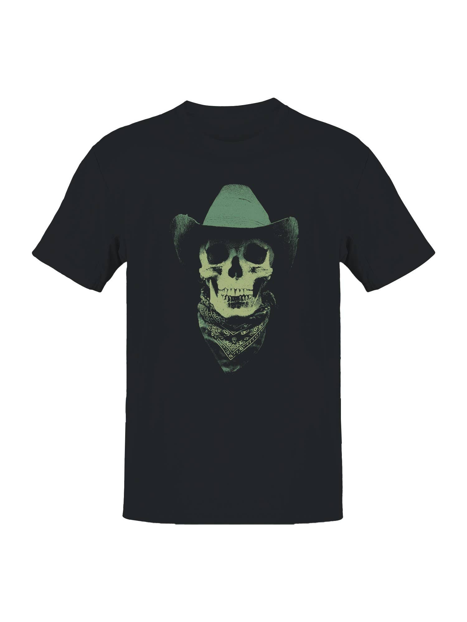Cowboy Skull Bandana Design Men's T-Shirt