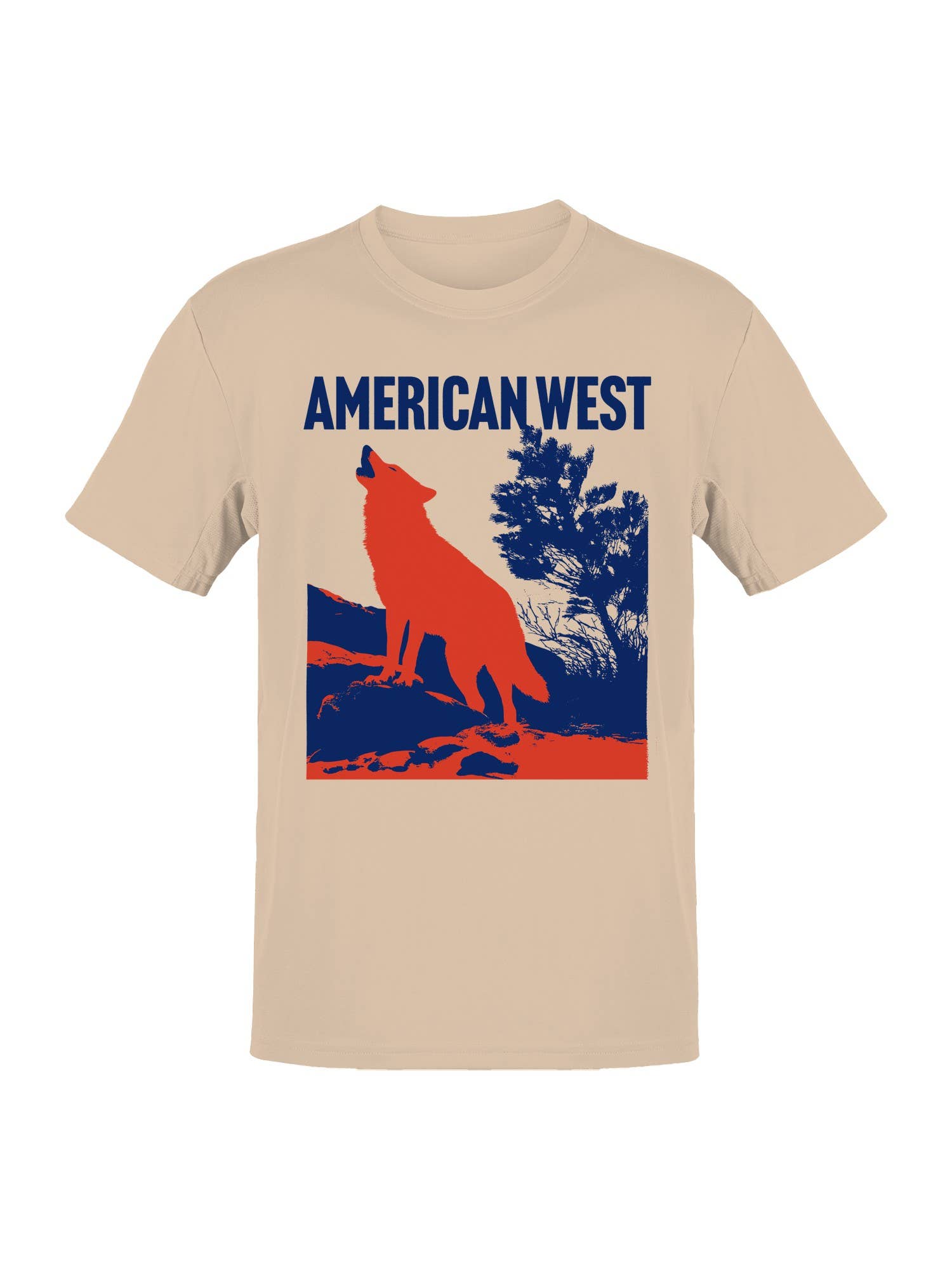 Iconic American West Howling Wolf Men's T-Shirt
