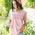 Checkered Mama Pink and Green Retro Comfort Colors Tee