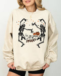 Tis the Season, Spooky, Skeleton, Ghost Halloween Sweatshirt