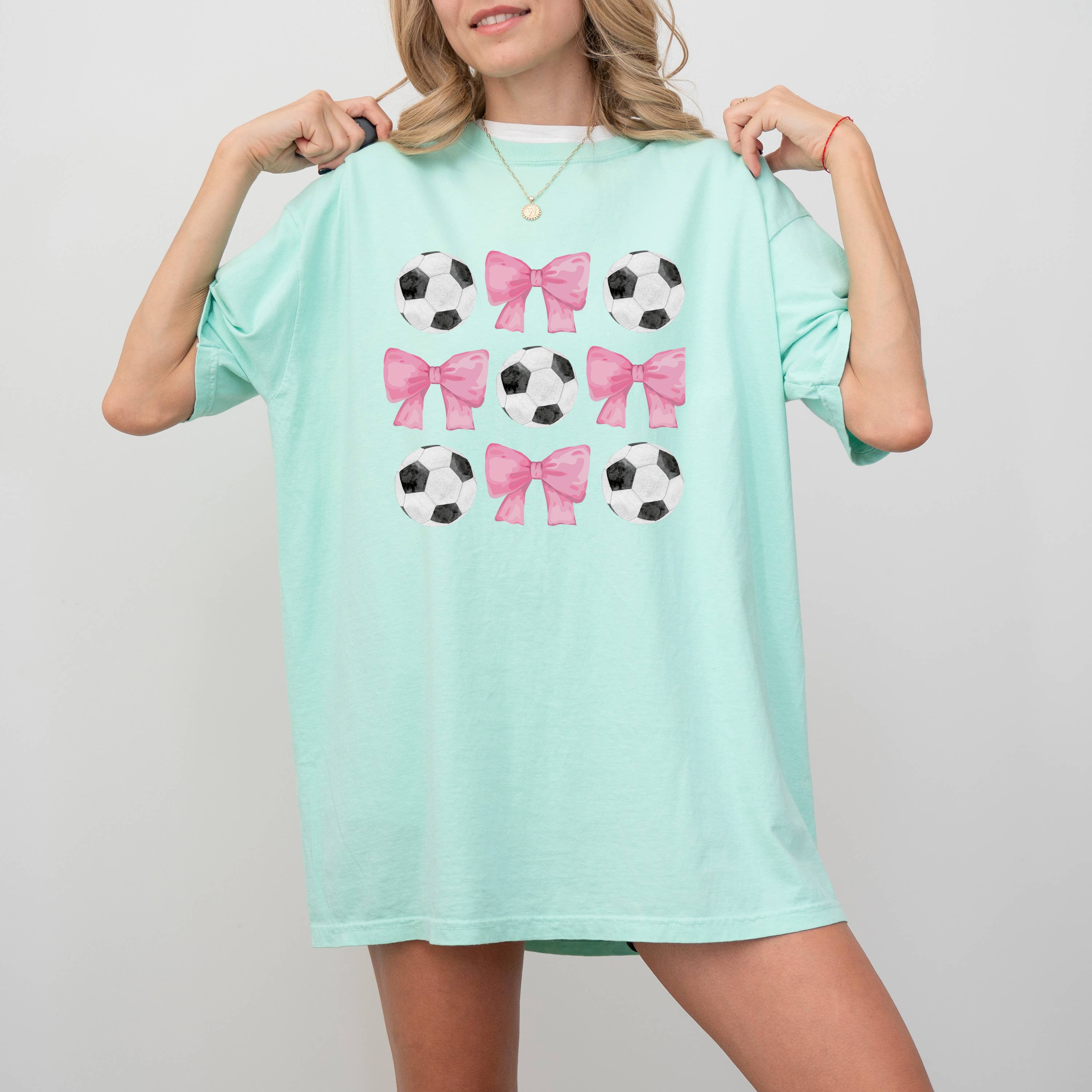 Preppy Bows, Soccer and Bows, Soccer Graphic Apparel