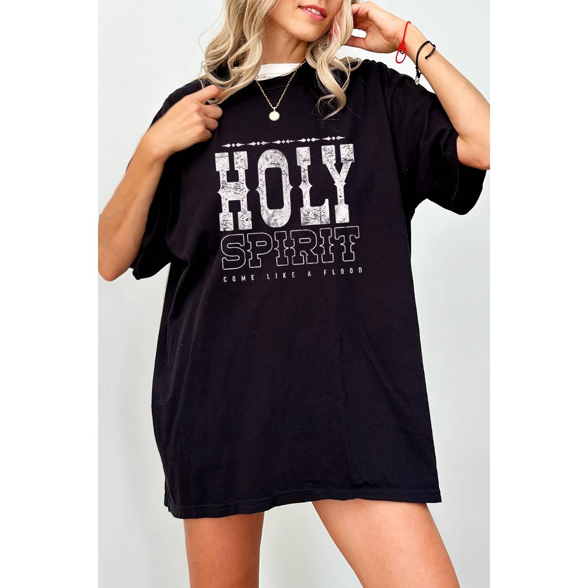 Holy Spirit Vintage Graphic Oversized Tee