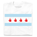 Middle Finger Chicago Flag White