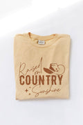 Raised On Country Sunshine Mineral Washed Graphic Top