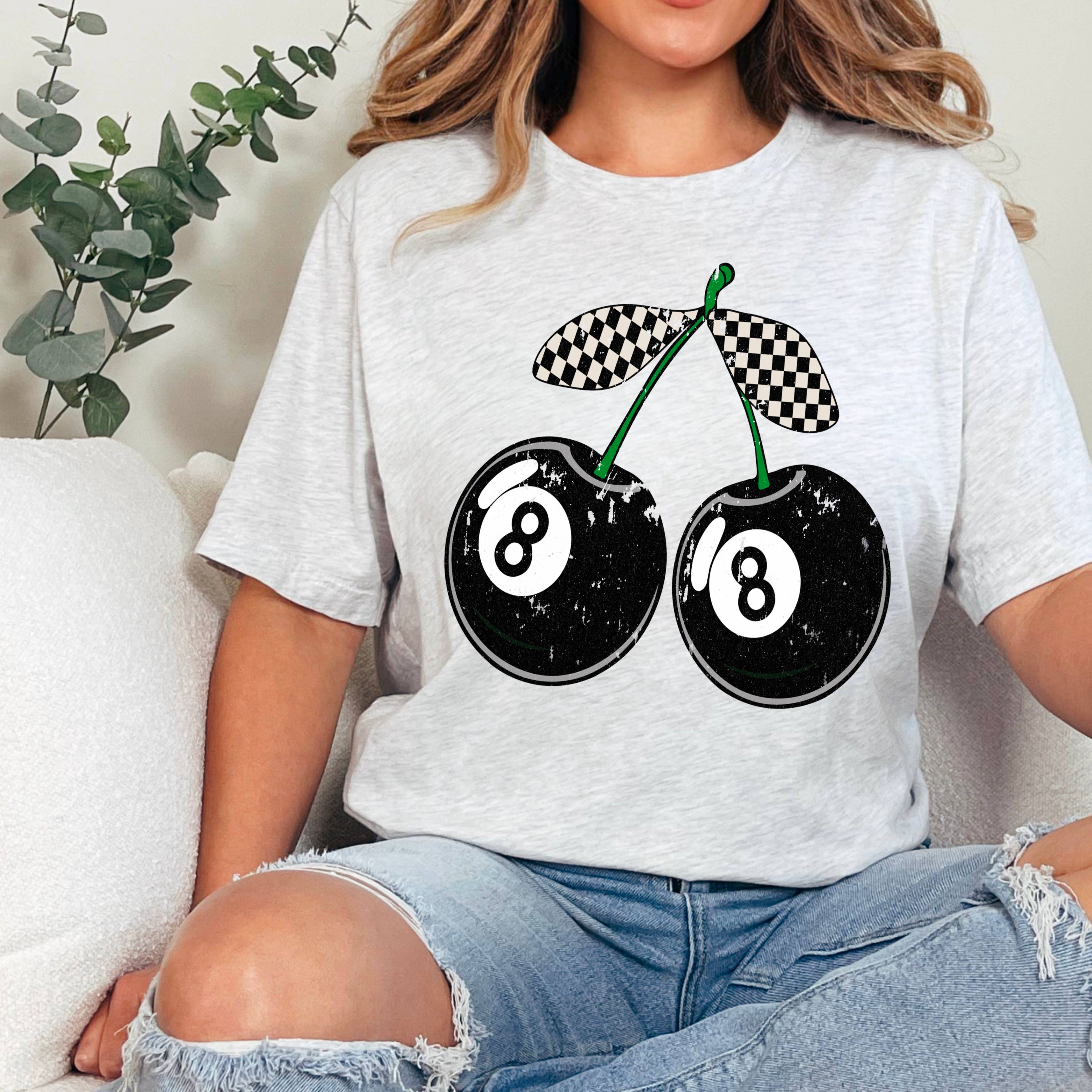 8 Ball Graphic Tee  | Retro Women’S Graphic Shirt | Gildan