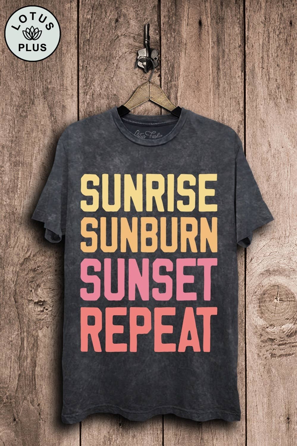 Sunrise Sunburn Sunset Repeat Graphic Top