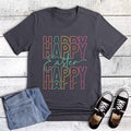 Easter Happy Stacked Quad Graphic Tee