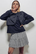Coquette Bow Statement Long Sleeve Crew Neck Top