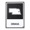 Omaha, Nebraska Outline Postcard
