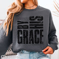 By His Grace Women’S Christian Graphic Sweatshirt