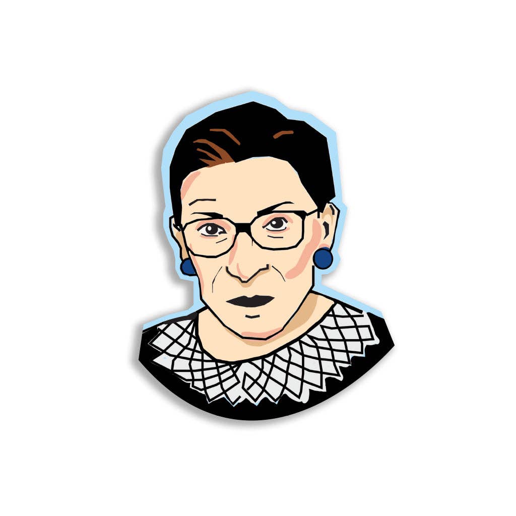 Rbg Ruth Bader Ginsburg Face Die-Cut Sticker