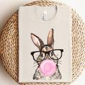 Funny Easter Bunny W Glasses Graphic Tee