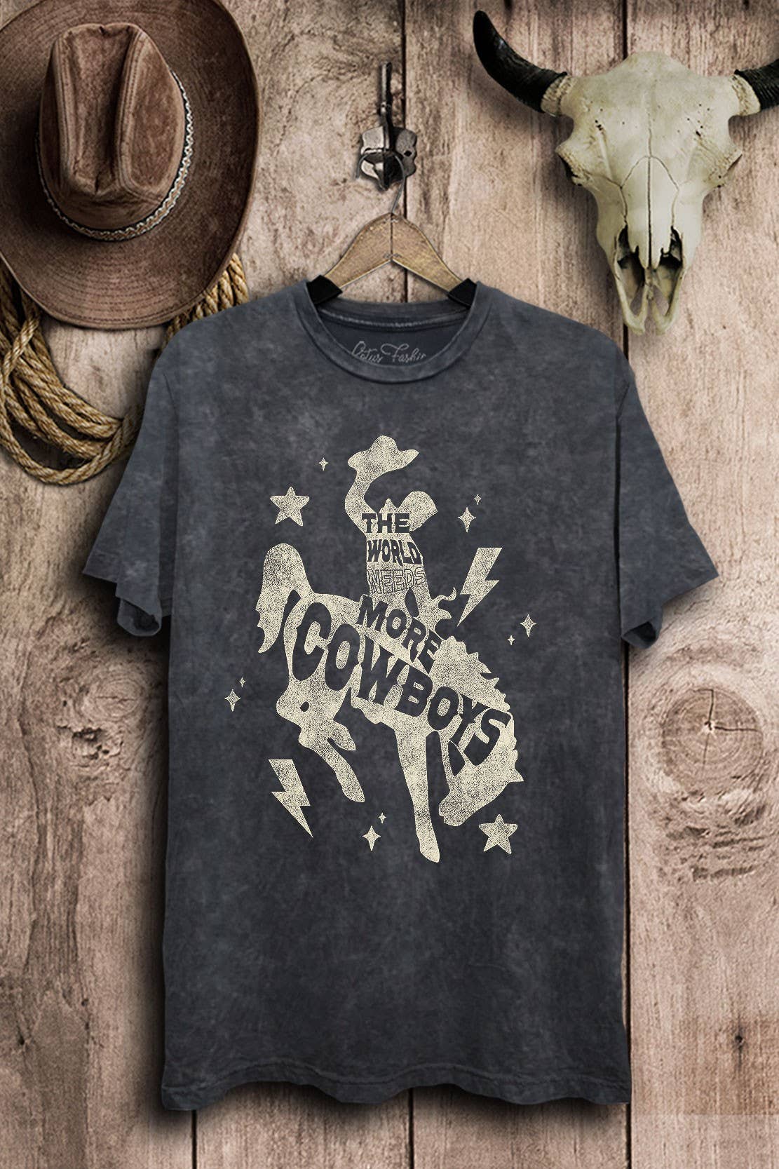 The World Needs More Cowboys Graphic Top
