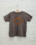 Children's Osu Cowboys Mega Arch Charcoal Tee