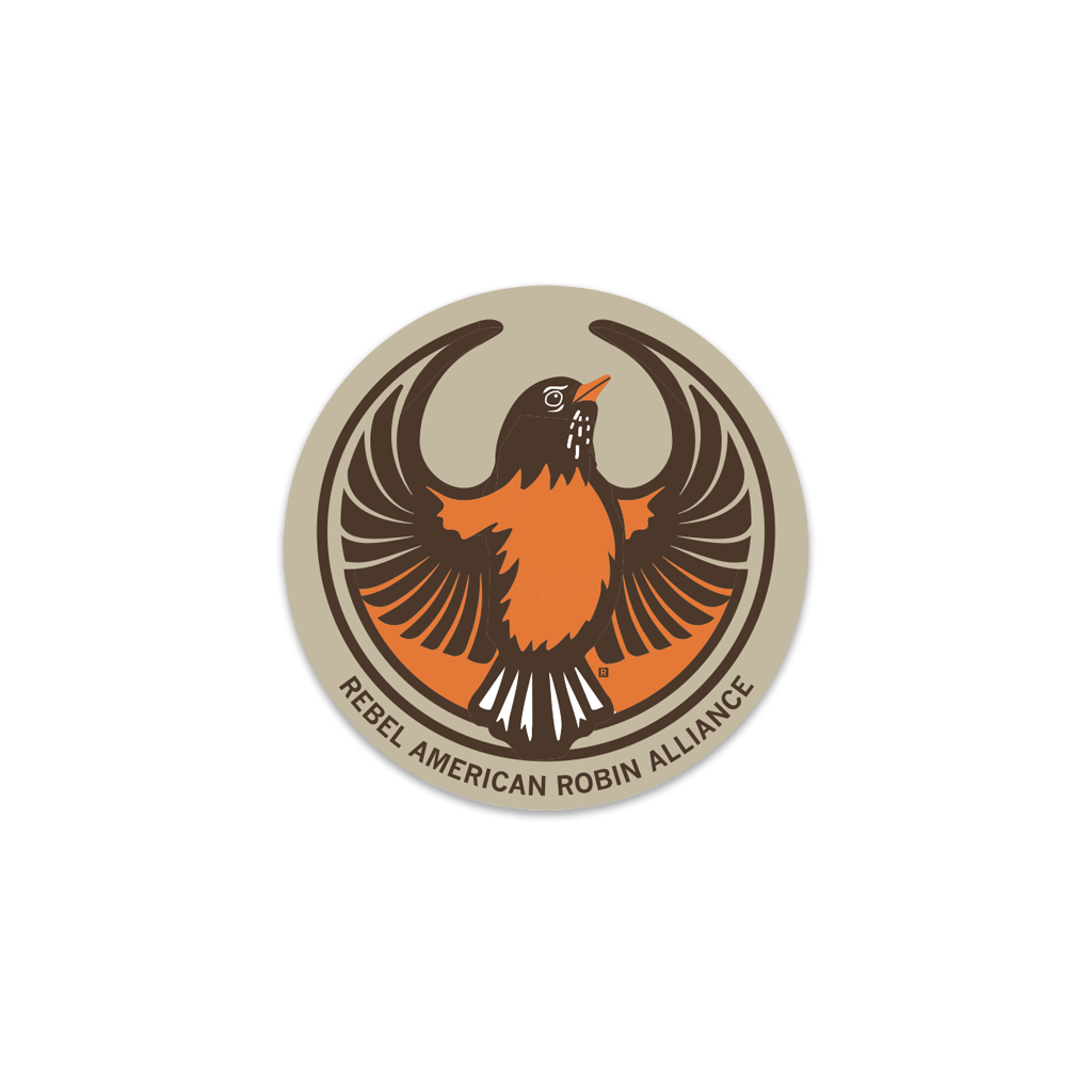 Rebel American Robin Alliance Circle Sticker