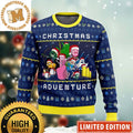 Adventure Time Characters Christmas Adventure Cute Blue And Yellow Christmas Ugly Sweater
