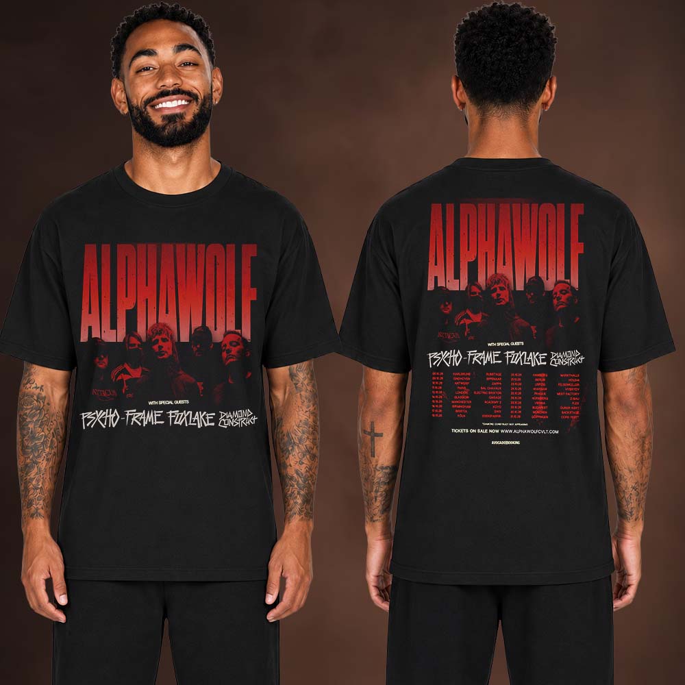 Alphawolf Let It Rip Tour 2026 Europe UK Two Sided Unisex T Shirt