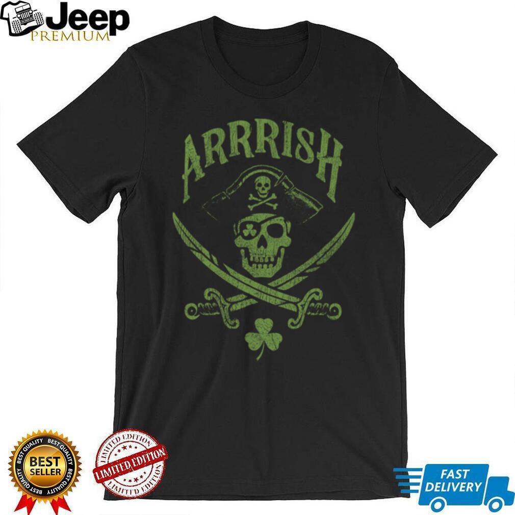 “Arrrish” Pirate Skull & Shamrocks St. Paddy’s Day Shirt