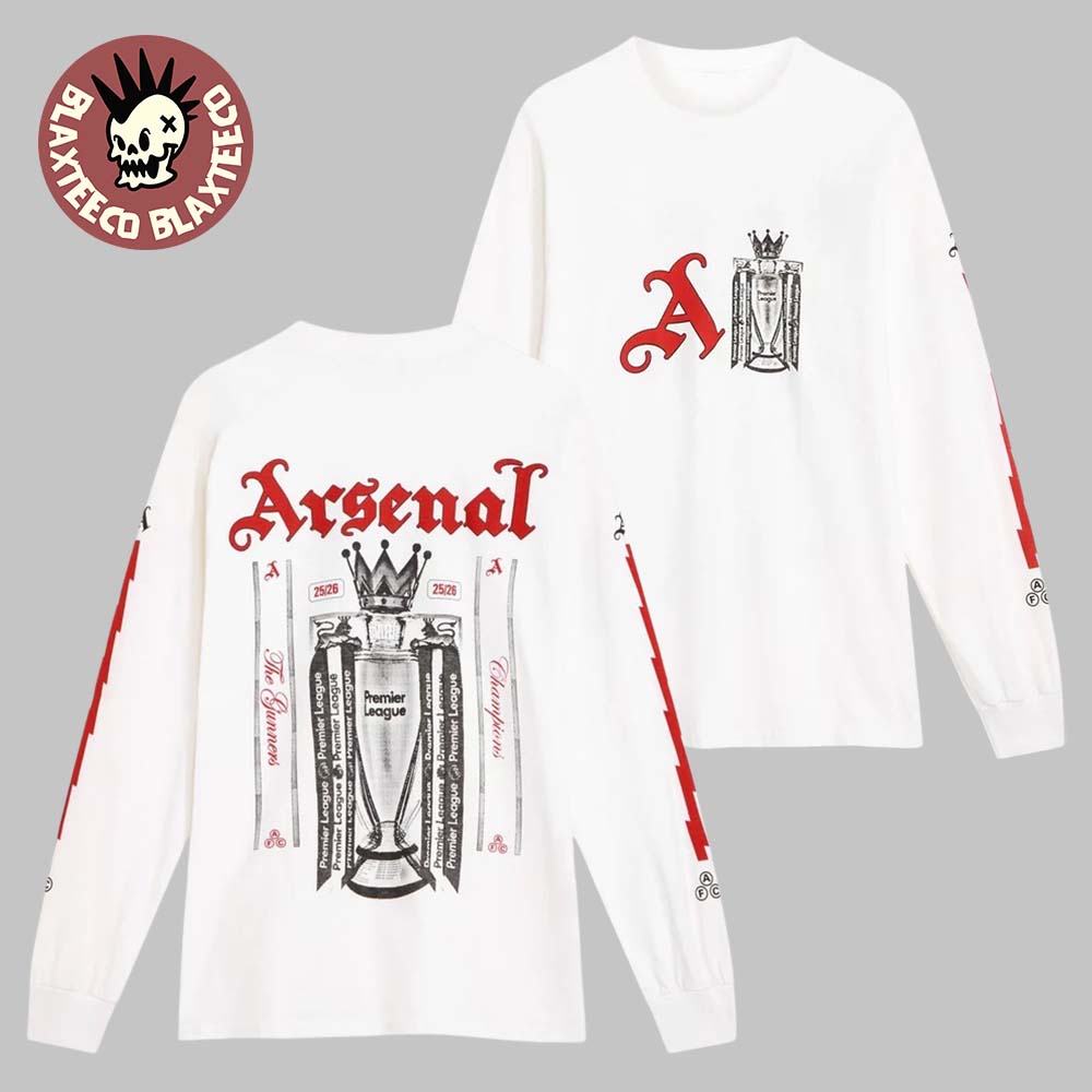 Arsenal 2026 Premier League Champions Trophy Long Sleeve Tee