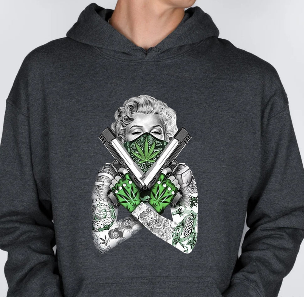 Bandana Guns Marilyn Monroe Weed Shirt Hoodie Sweatshirt Tank Top