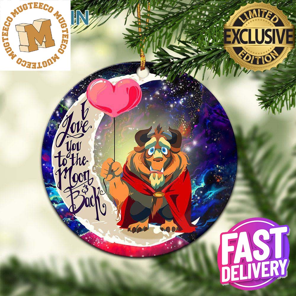 Beauty And The Beast Love You To The Moon And Back Galaxy Ceramic Christmas Tree Decorations Ornament
