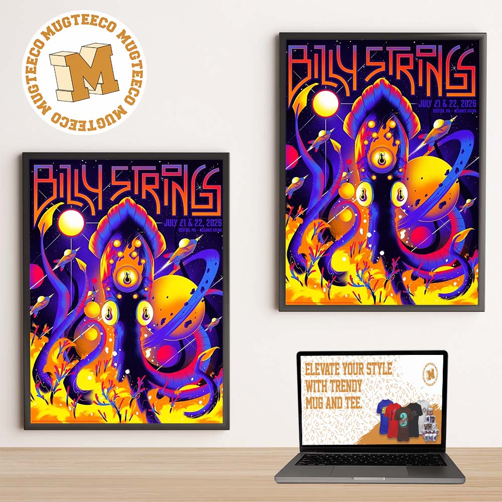 Billy Strings Boston MA 2026 Event Poster At Agganis Arena On July 21 And 22 2026 Home Decor Poster Canvas