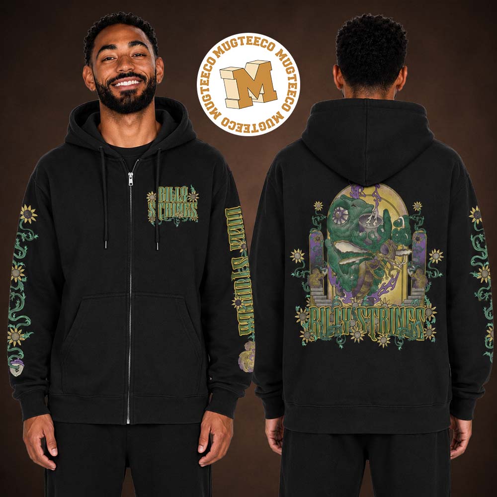 Billy Strings Summer Tour 2026 Cicada Rider Zip Up Hoodie Shirt